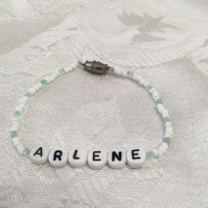 ARLENE 6 1/4” personalized beaded bracelet-NEW
